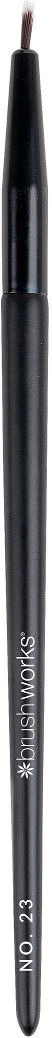 A black makeup brush with a thin, slightly pointed tip and the words 'SHANY 23' written on the handle.