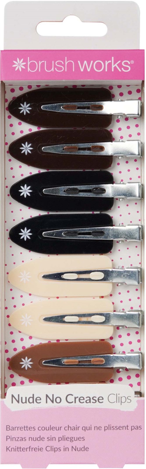 Brushworks Nude No Crease Hair Clips (Pack of 8)