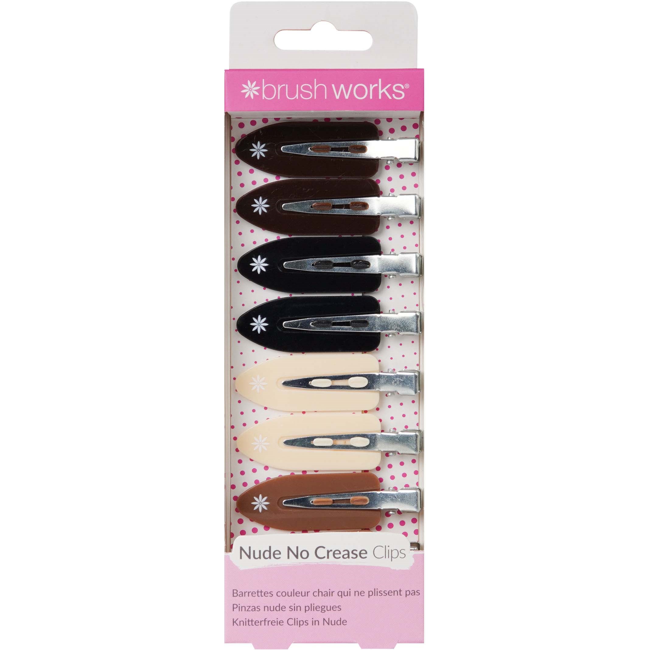 Brushworks Nude No Crease Hair Clips (Pack of 8) billede