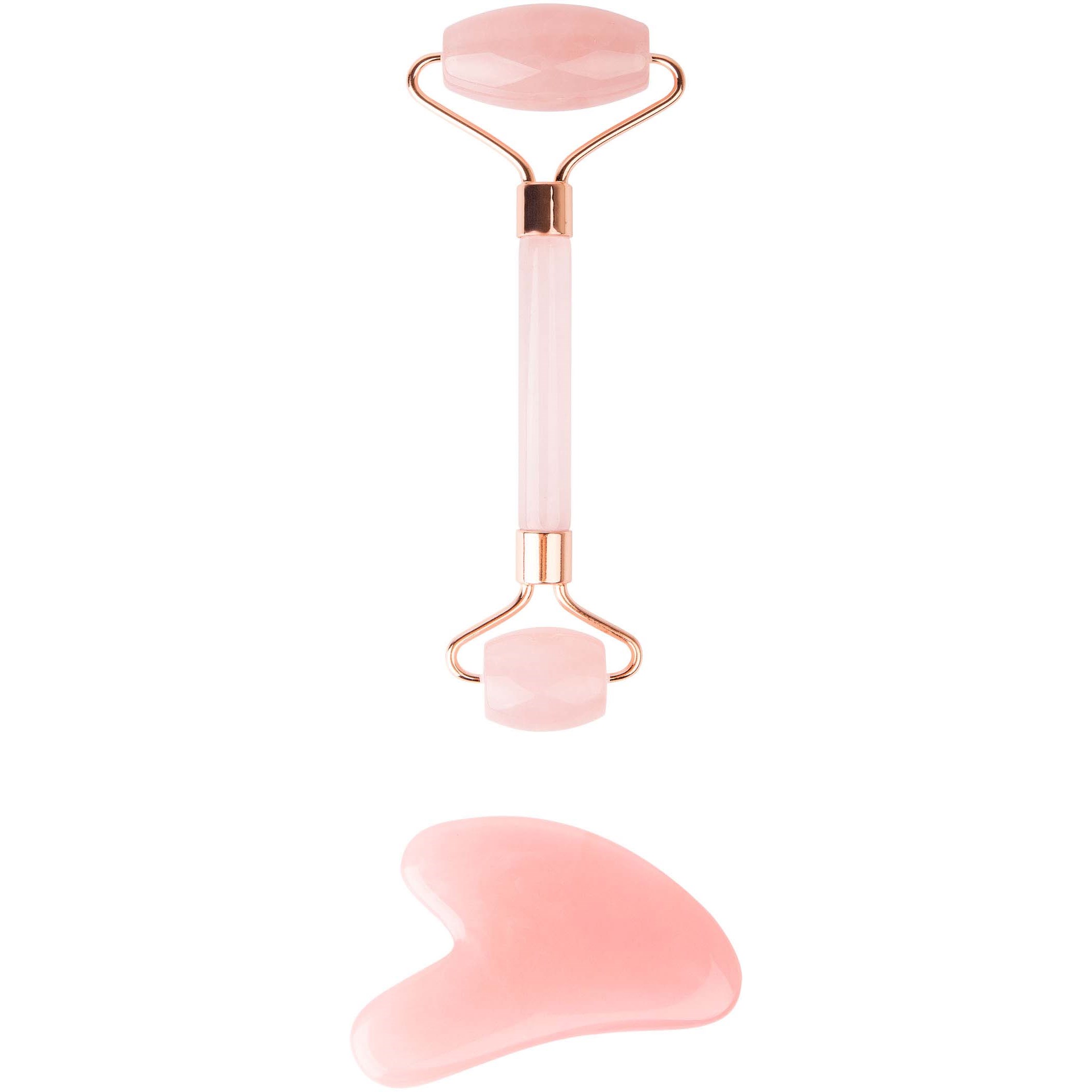 Alternativ bild 1 för Brushworks Resin Rose Quartz Roller & Gua Sha