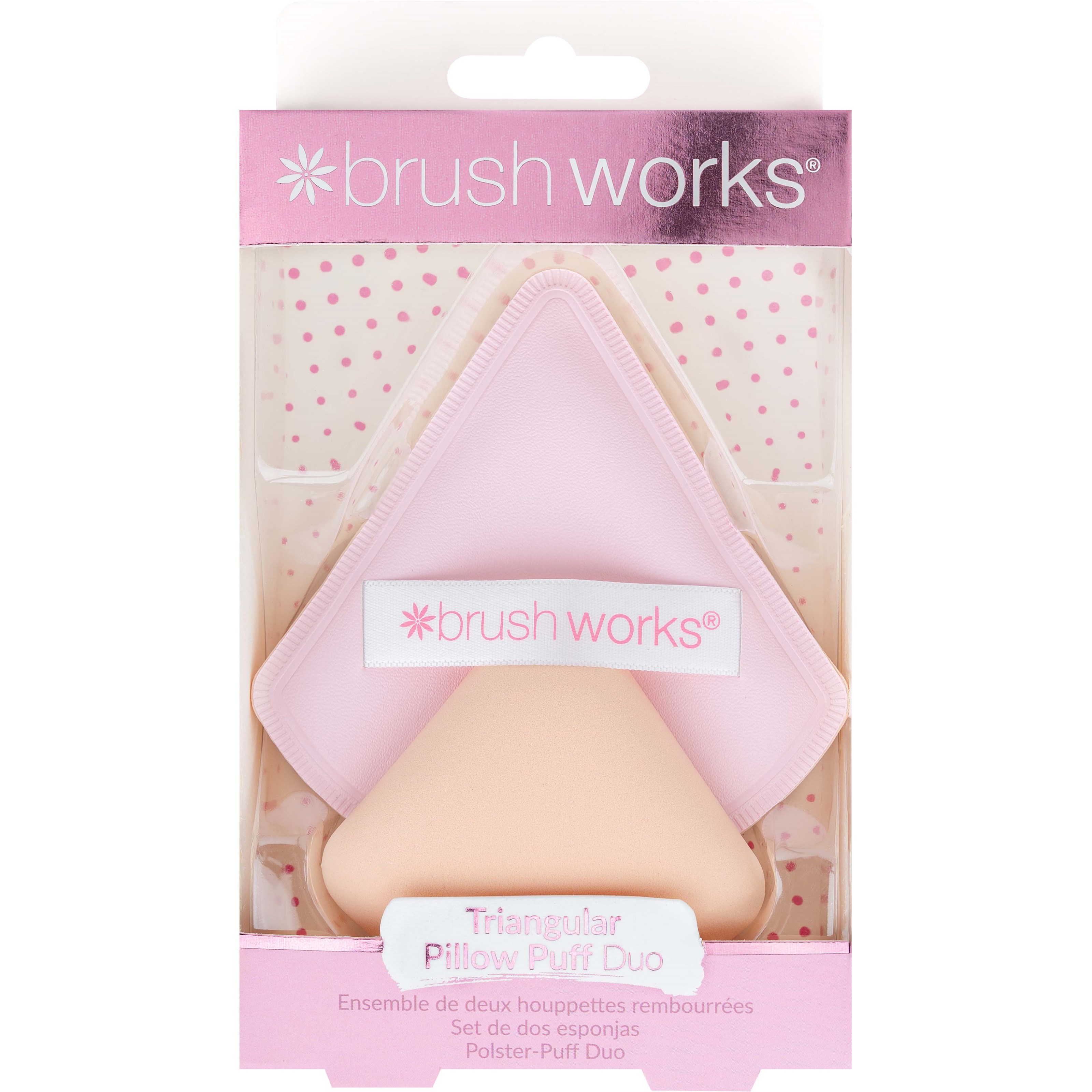 Läs mer om Brushworks Triangular Pillow Puff Duo