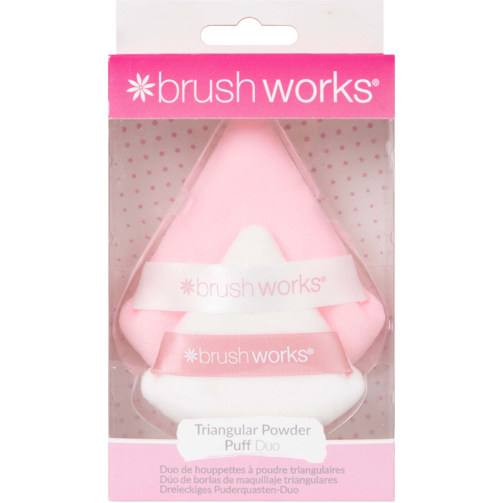 Läs mer om Brushworks Triangular Powder Puff Duo