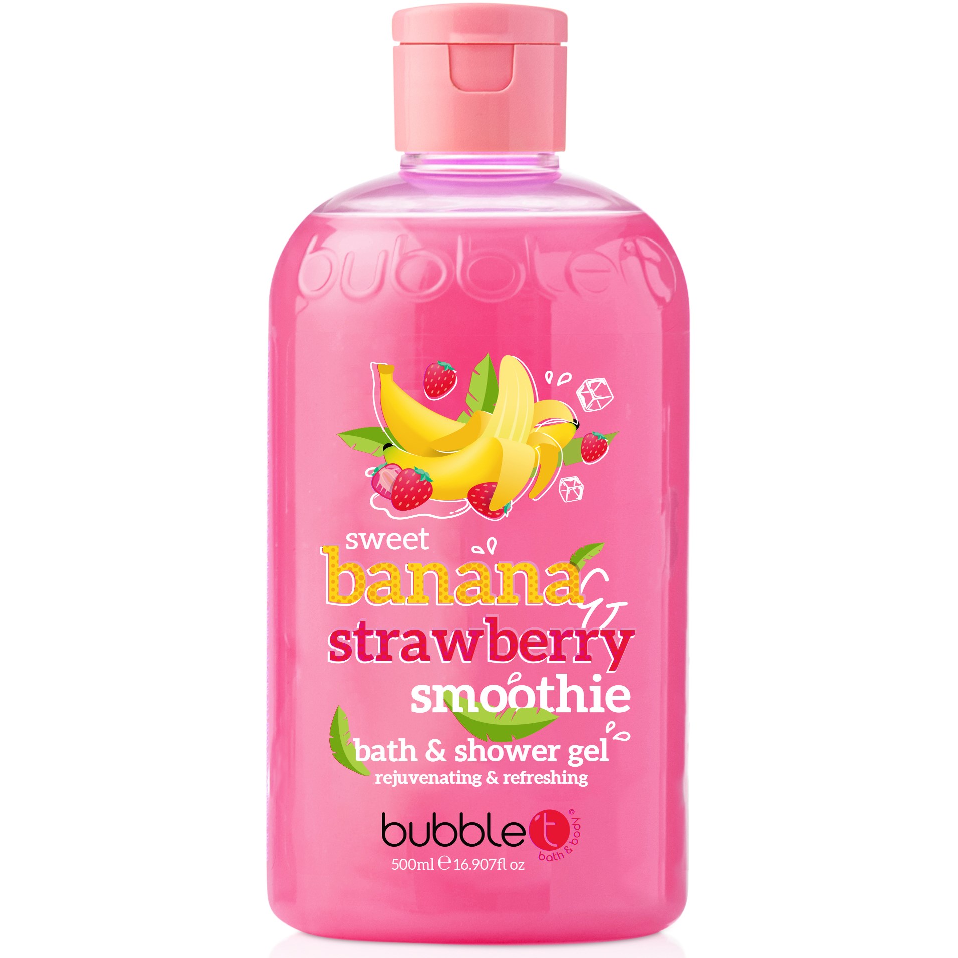 Läs mer om BubbleT Banana & Strawberry Smoothie Bath & Shower Gel 500 ml