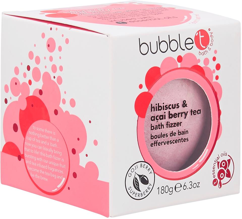 BubbleT Bath Fizzer Hibiscus & Acai Berry Tea 180g