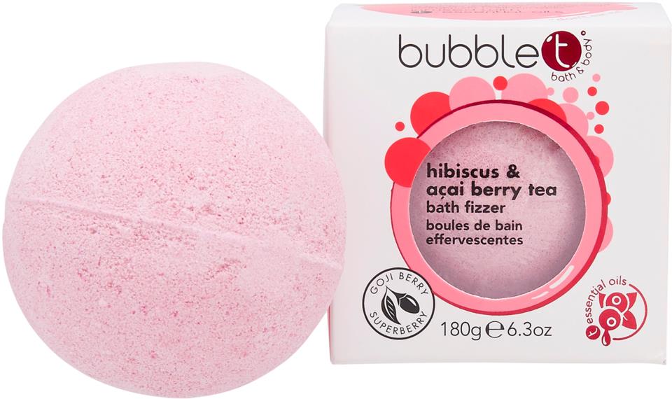 BubbleT Bath Fizzer Hibiscus & Acai Berry Tea 180g