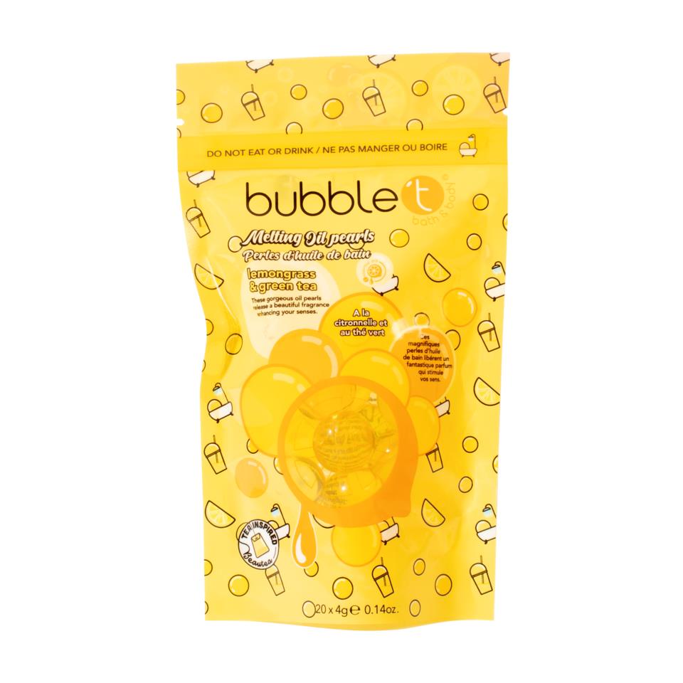 BubbleT Bath Pearls Lemongrass & Green Tea 80g