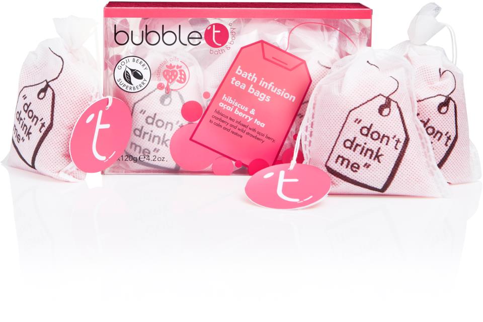 BubbleT Bath T-Bags Hibiscus & Acai Berry Tea 360g