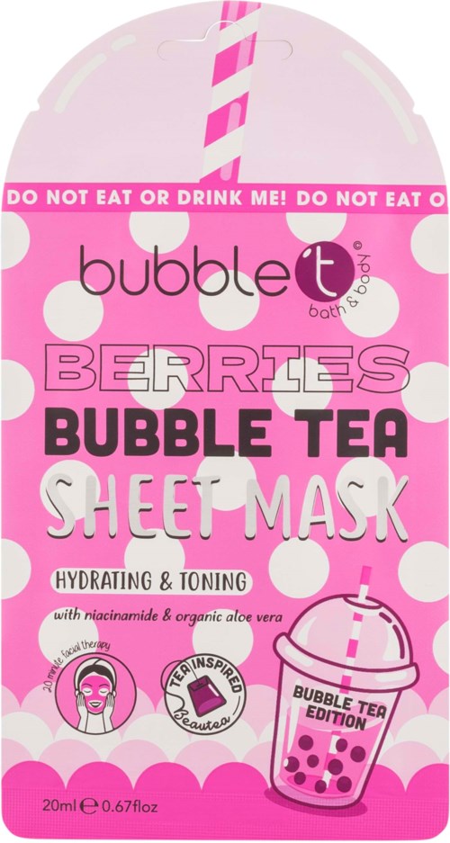 BubbleT Bubble Tea Sheet Mask Berries