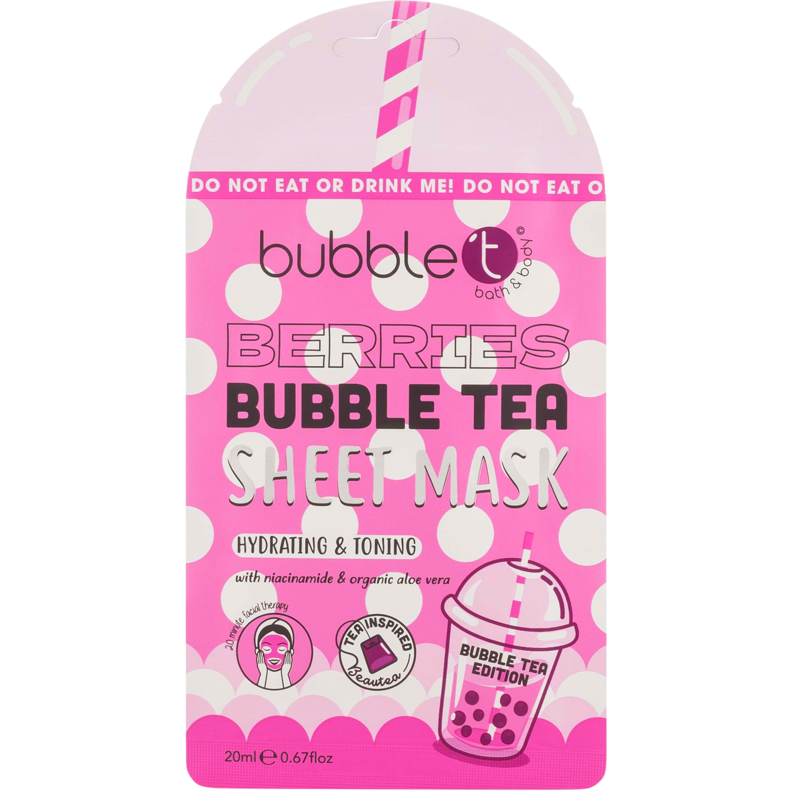 BubbleT Bubble Tea Sheet Mask Berries