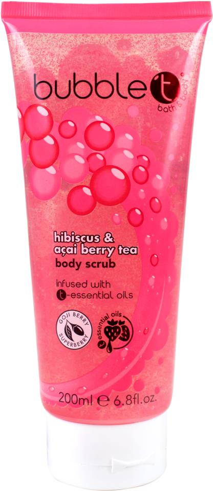 BubbleT Body Scrub Hibiscus & Acai Berry Tea 200ml