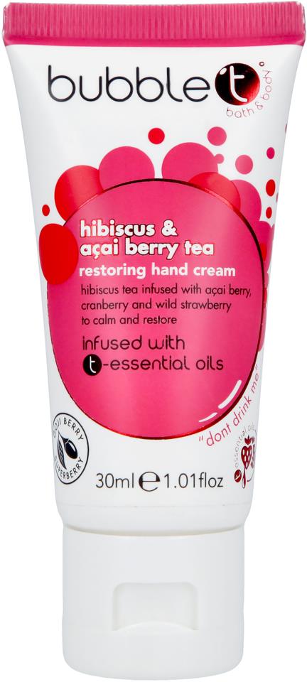 BubbleT Hand Cream Hibiscus & Acai Berry Tea 100ml