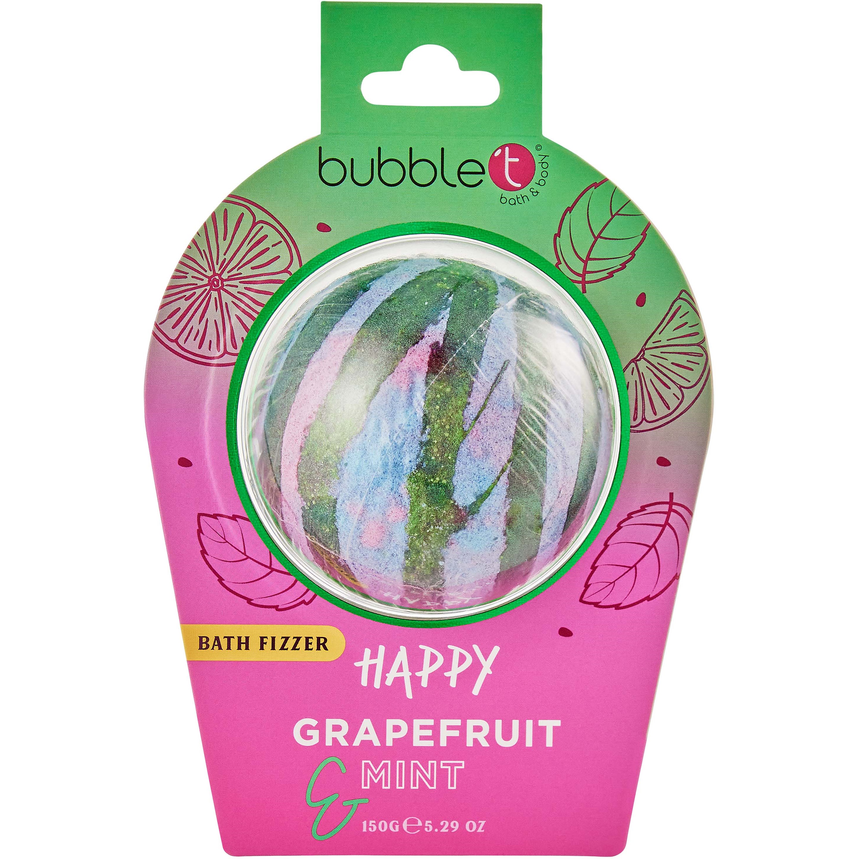 Läs mer om BubbleT Bath Fizzer Happy Grapefruit & Mint Mood