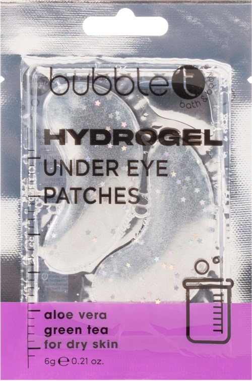 Förpackning av hydrogel-ögonpatchar med aloe vera och grönt te, för torr hud, väger 6 gram.