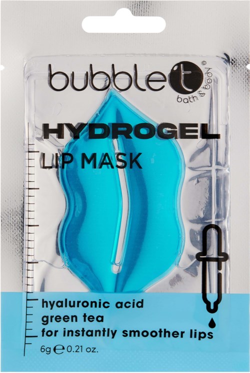 Sininen huulinaamio waterdropparin muodossa, pakkauksessa, lupaa tasoittaa huulia hyaluronihapolla ja vihreällä teellä.