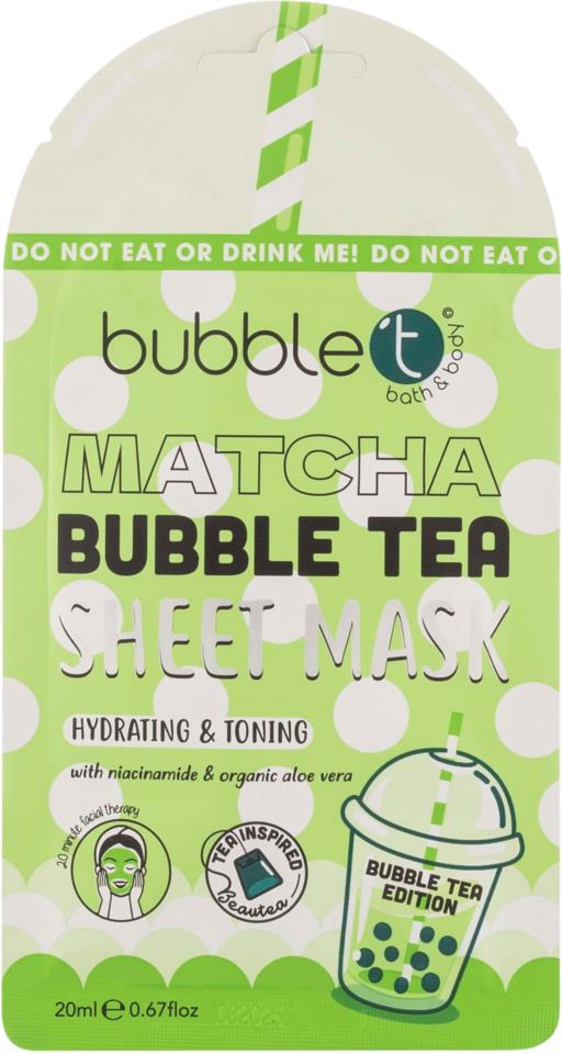 BubbleT Matcha Bubble Tea Sheet Mask
