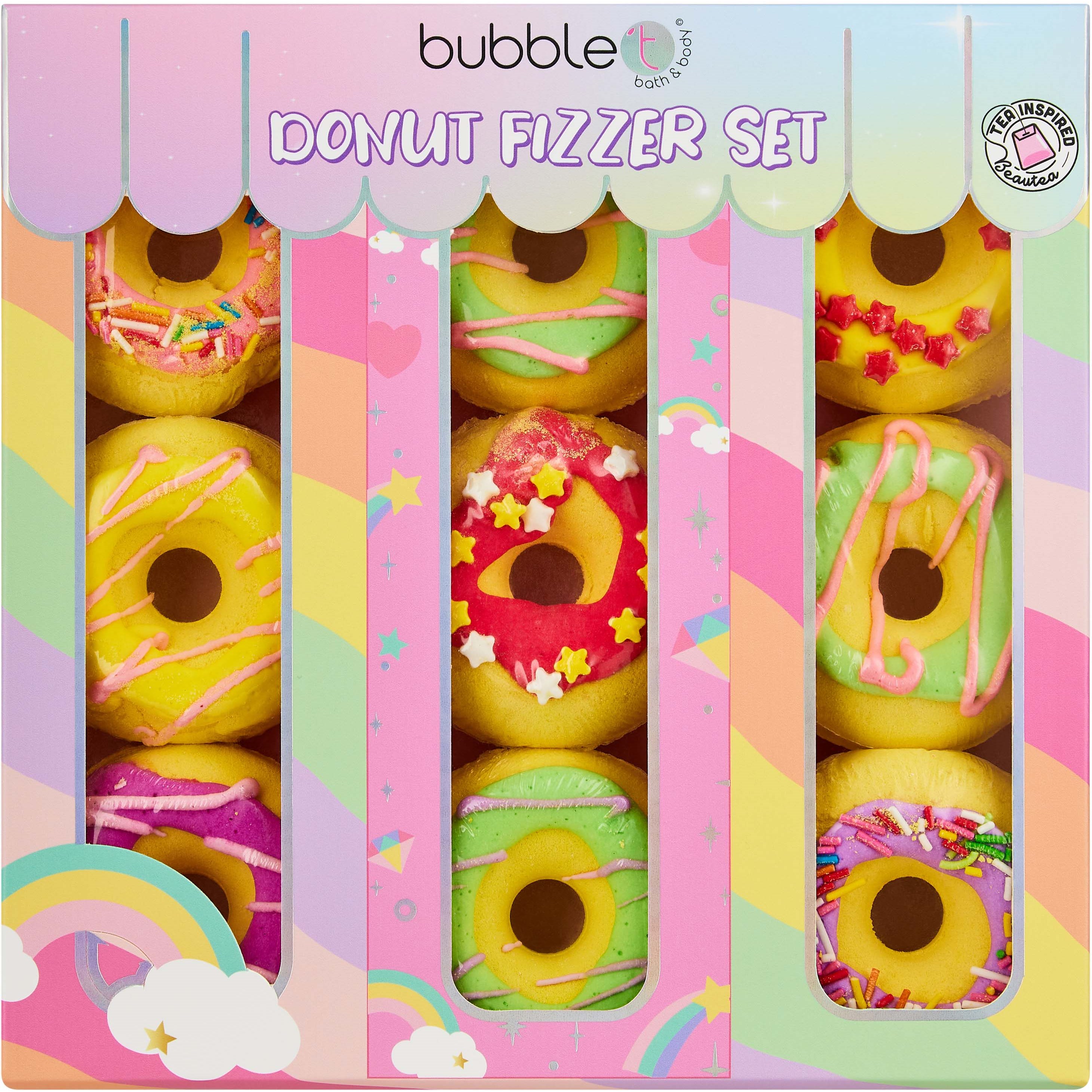 BubbleT Rainbow Donut Bath Fizzers