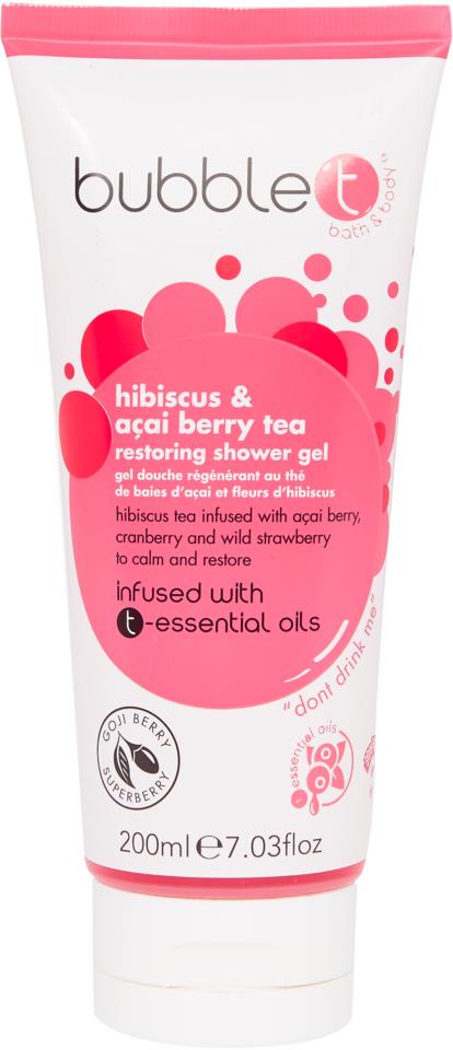 BubbleT Shower Gel Hibiscus & Acai Berry Tea 200ml