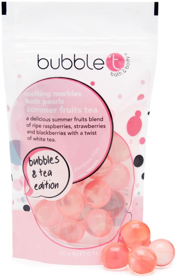 BubbleT Summerfruit Tea Marble Bath Pearls 100g