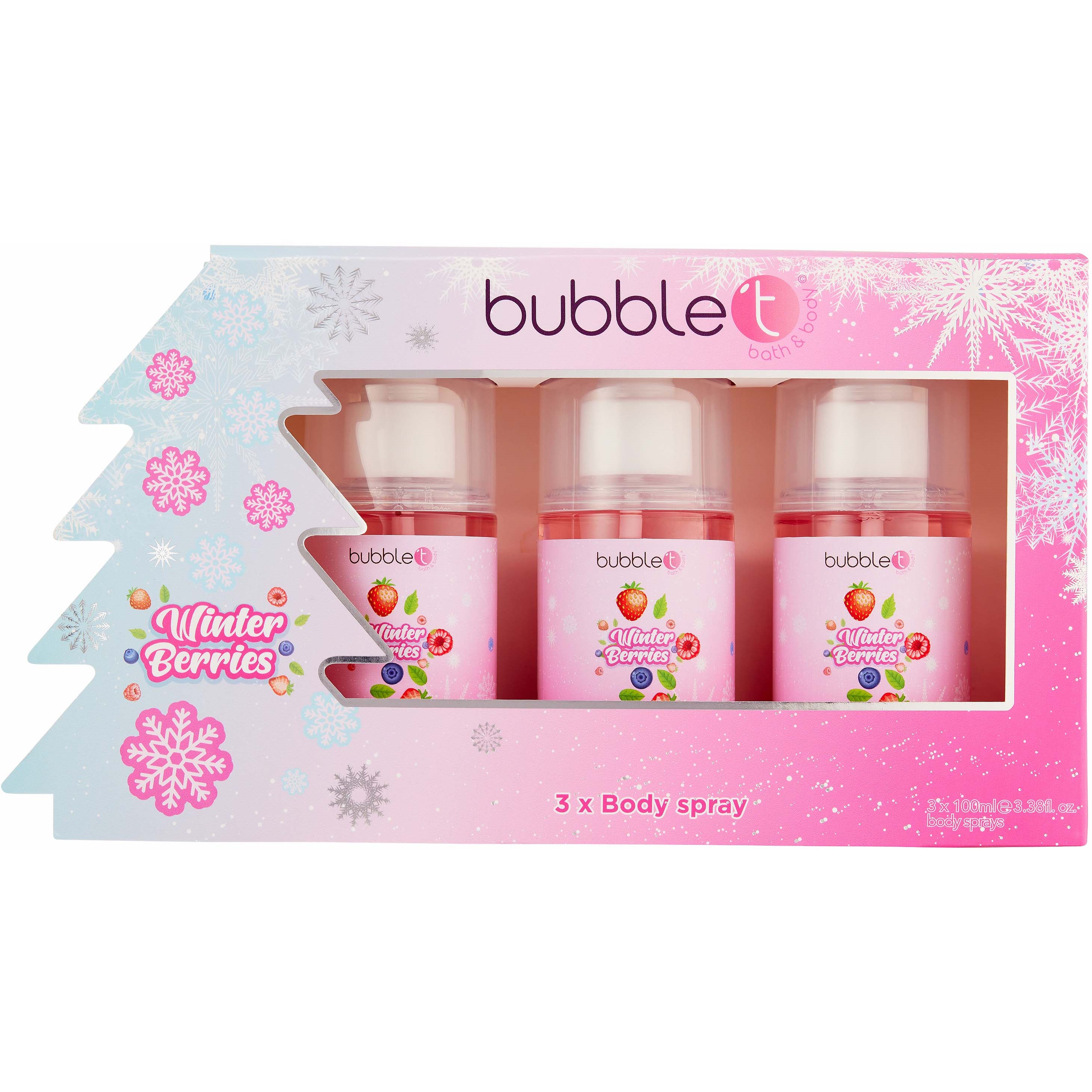 BubbleT Winter Berries Body Spray Set