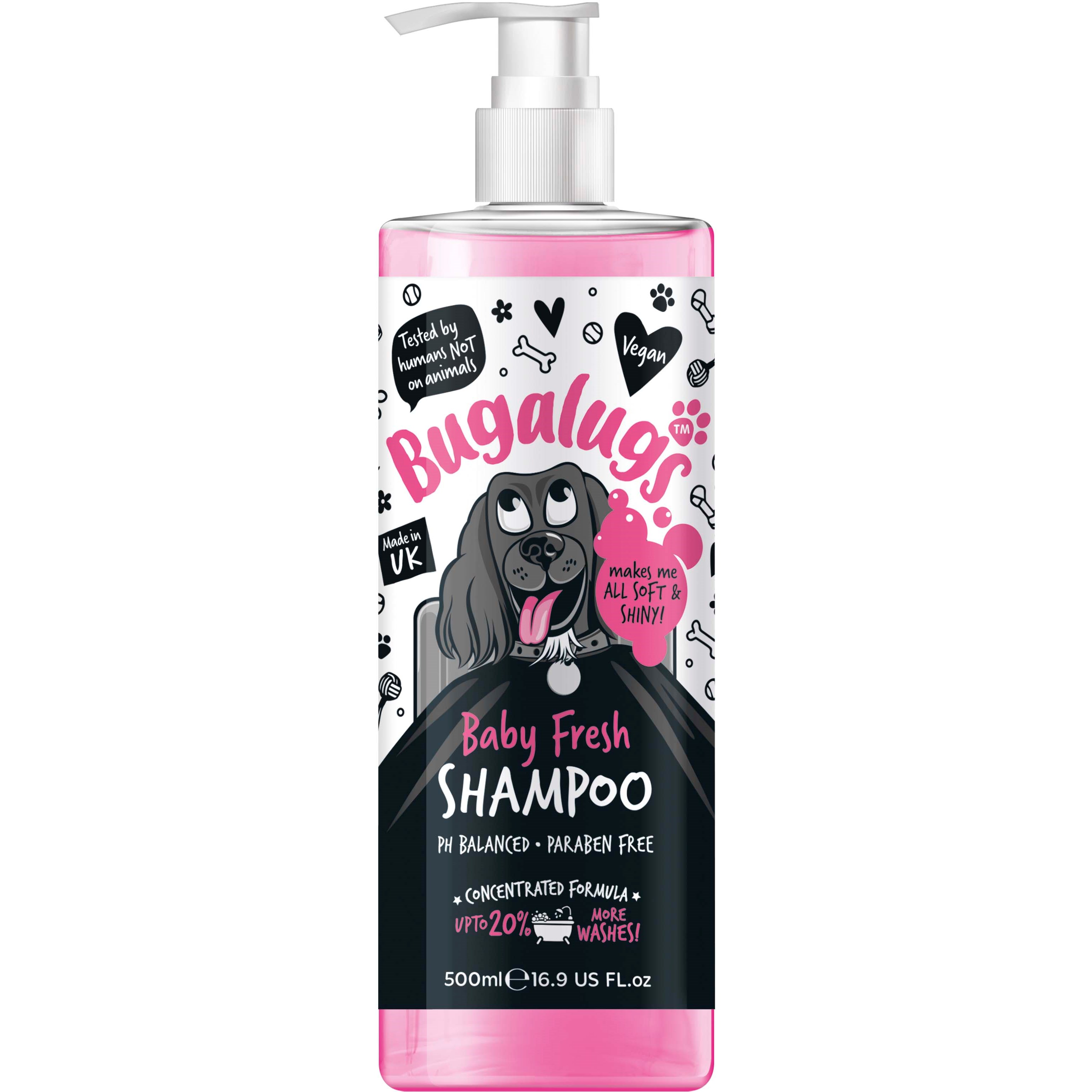 Läs mer om Bugalugs Baby Fresh Dog Shampoo with Pump 500 ml