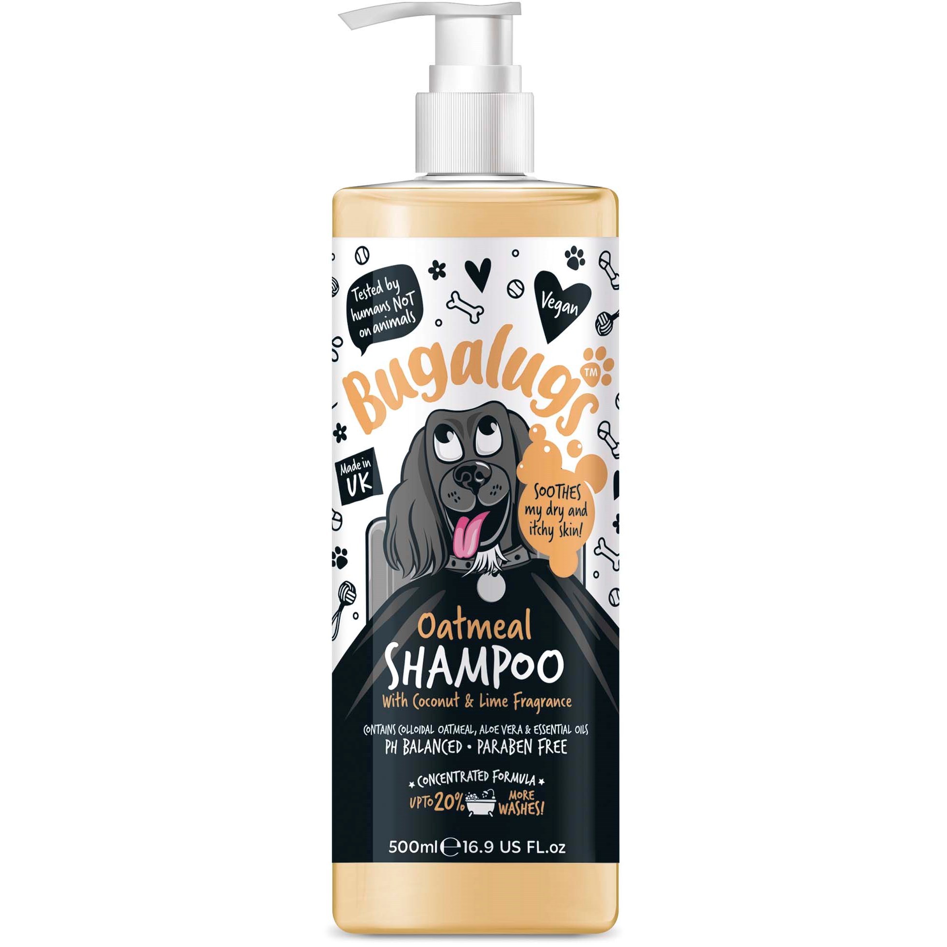 Läs mer om Bugalugs Oatmeal Dog Shampoo with Pump 500 ml