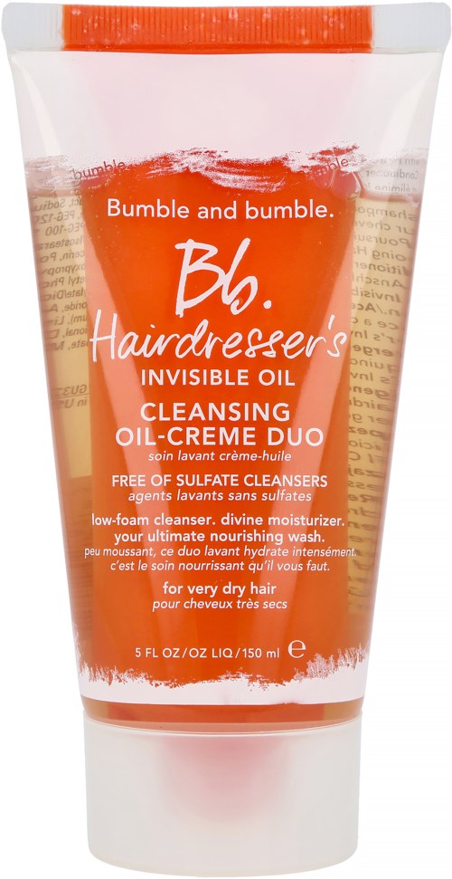 En tub med Bumble and bumble. Hairdressers Invisible Oil Rengörande oljekräm Duo för mycket torrt hår.
