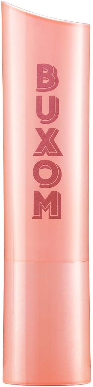 Rosa Tube mit großem, fettem BUXOM-Logo in der Mitte.