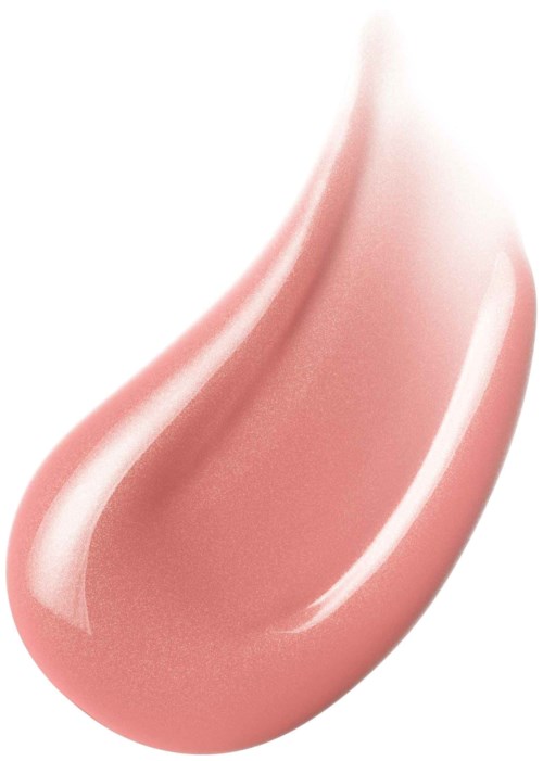 En rosa, glansig läppglans eller sminkprodukt med en glänsande yta.