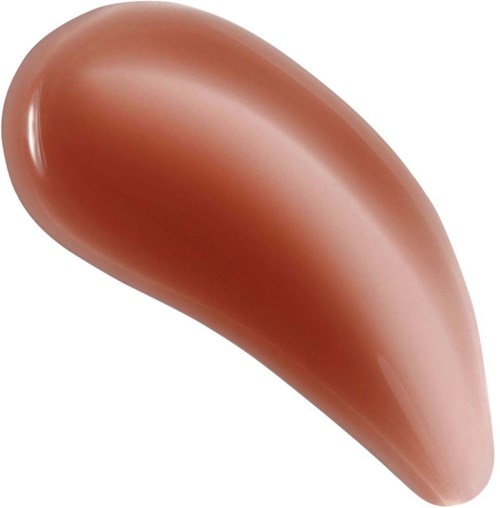 En glänsande, slät, brun sak som ser ut som en liten böna eller frö.
