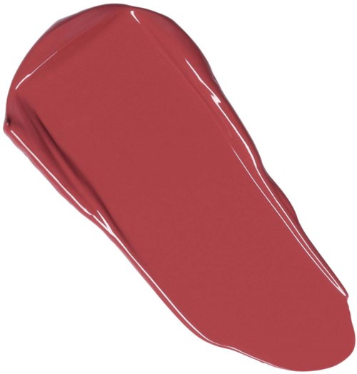 A pinkish lipstick smear, smooth and glossy, on a white background.