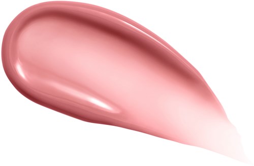 En drop av rosa kosmetisk kräm eller makeupprodukt på en svart bakgrund.