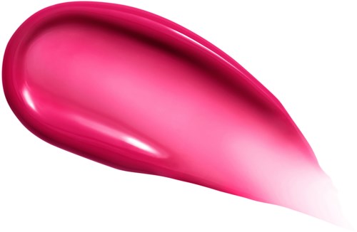 Ett ljust rosa tårformat föremål med blank yta och släta kurvor.