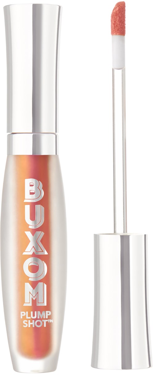 A lip gloss tube labeled 'Bomb X' with a wand applicator beside it.