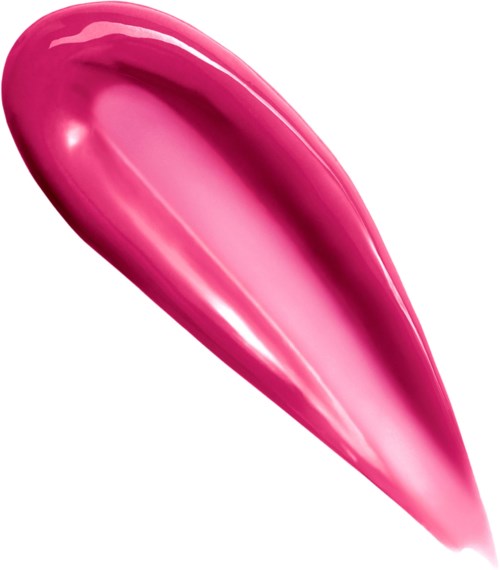 En glänsande, rosa, utdragen form med slät yta, kanske en kosmetisk produkt eller dekorativt föremål.