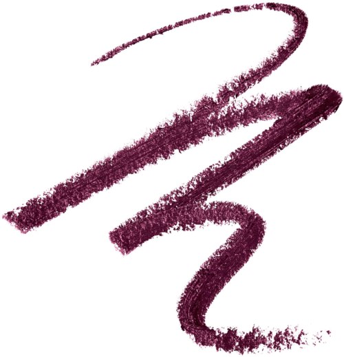 En lila, texturerad spiral-liknande linje med ett grovt, krita-likt utseende på vit bakgrund.