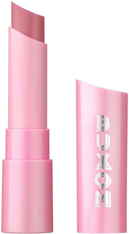 Rosa läppstift med märket "BOXOM" på locket.