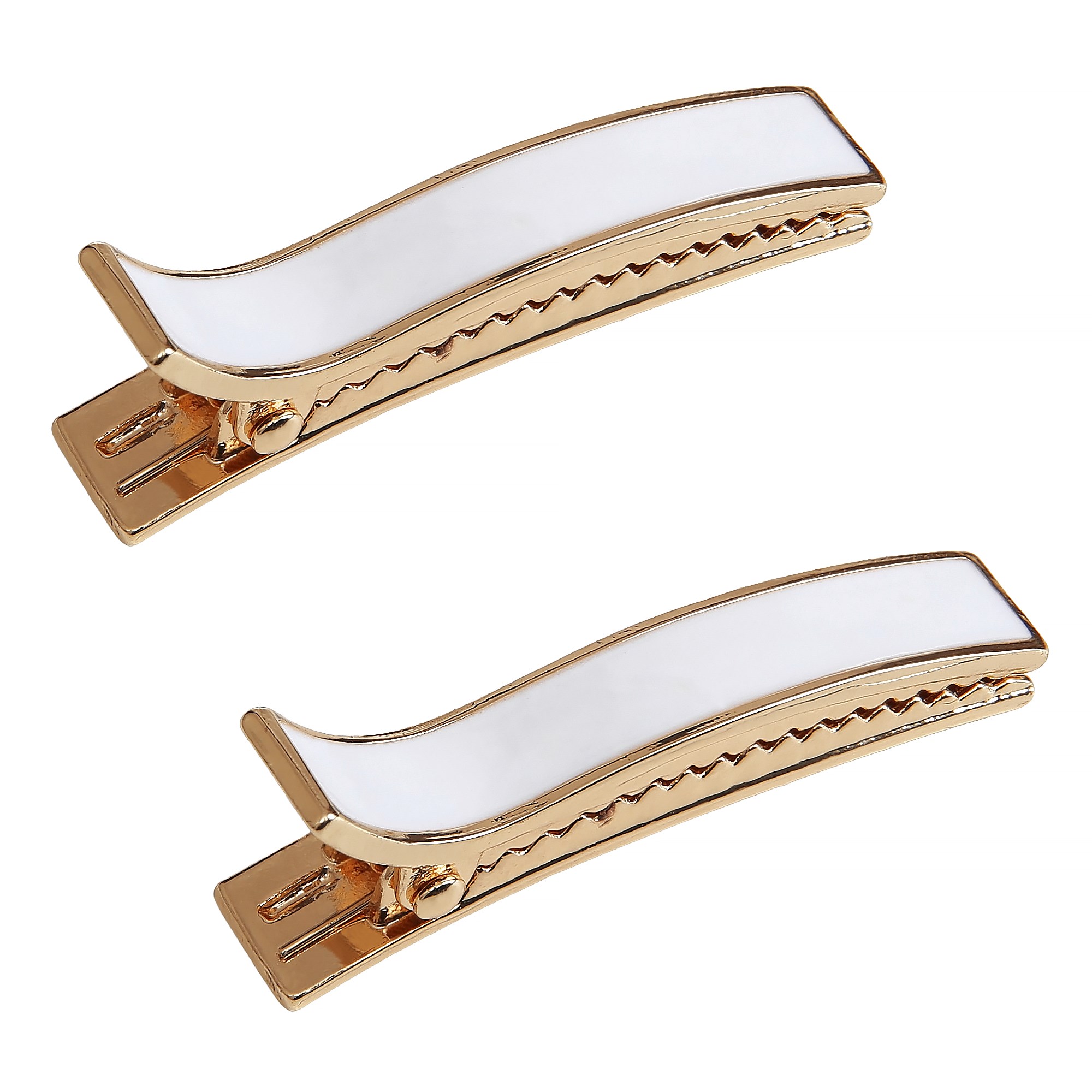 By Lyko Enameled Metal Hair Clips White