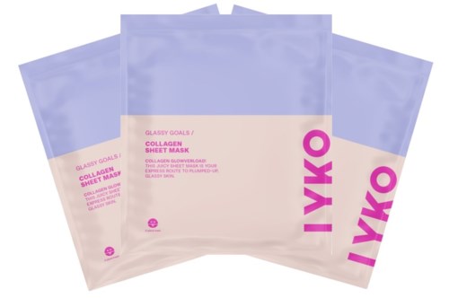 By Lyko Glassy Goals Collagen Sheet Mask Trio