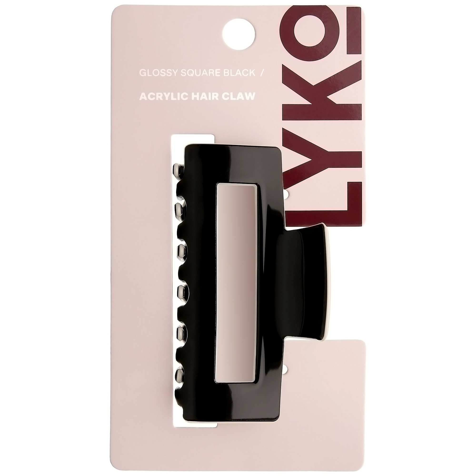 By Lyko Glossy Square Hair Clip Black Axrylic (obrázok 3)