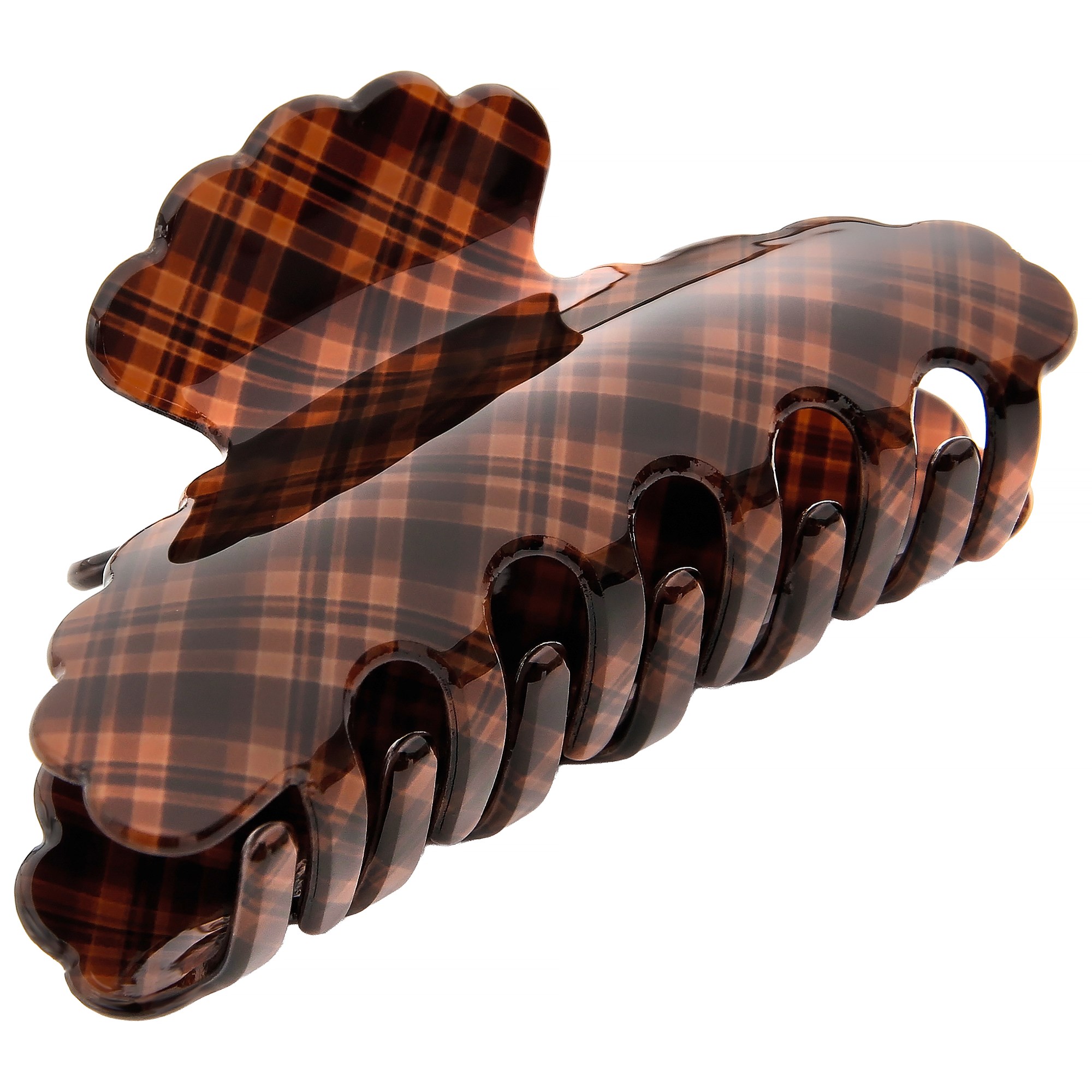 By Lyko Hair Claw Acrylic Quilted Brown