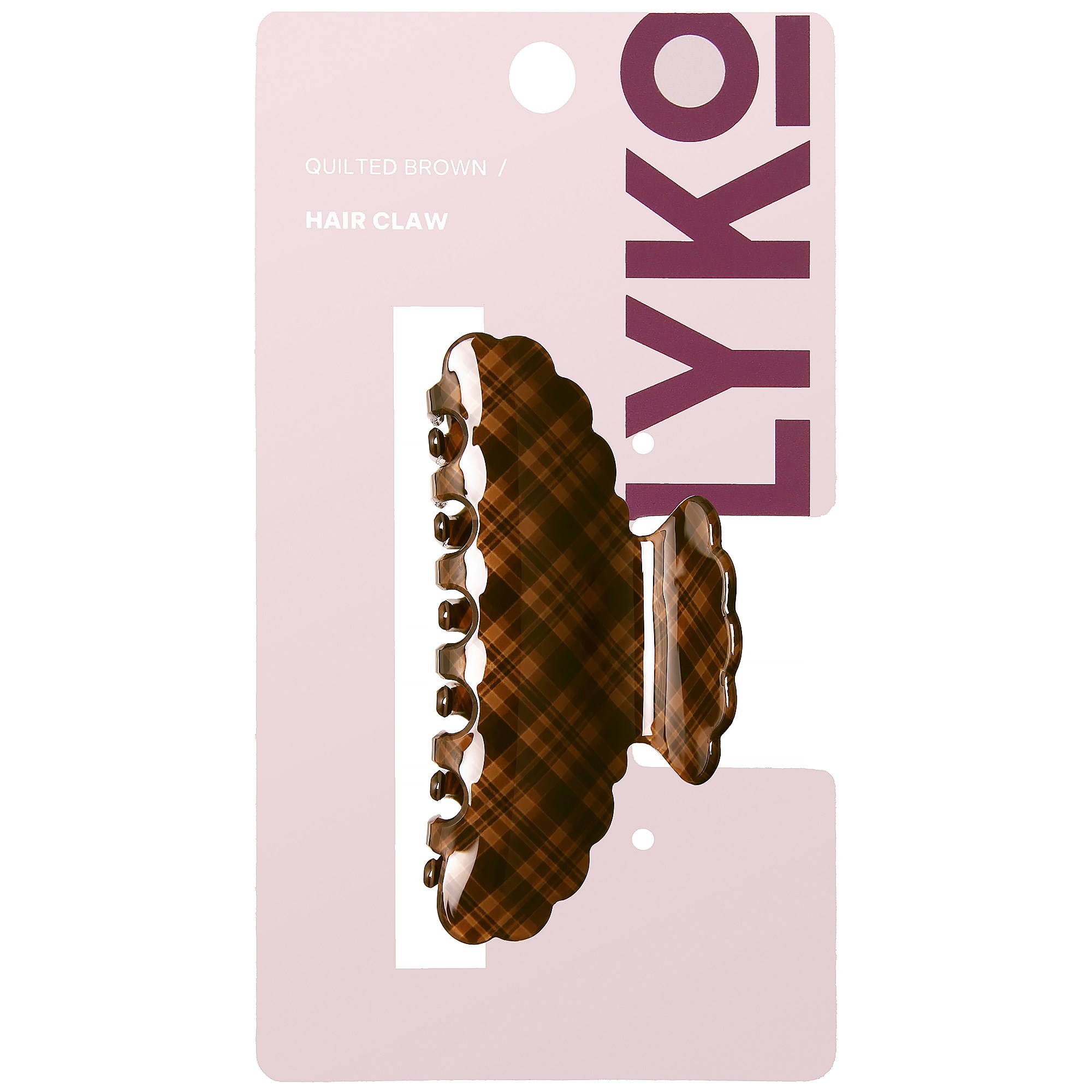 By Lyko Hair Claw Acrylic Quilted Brown (obrázok 4)