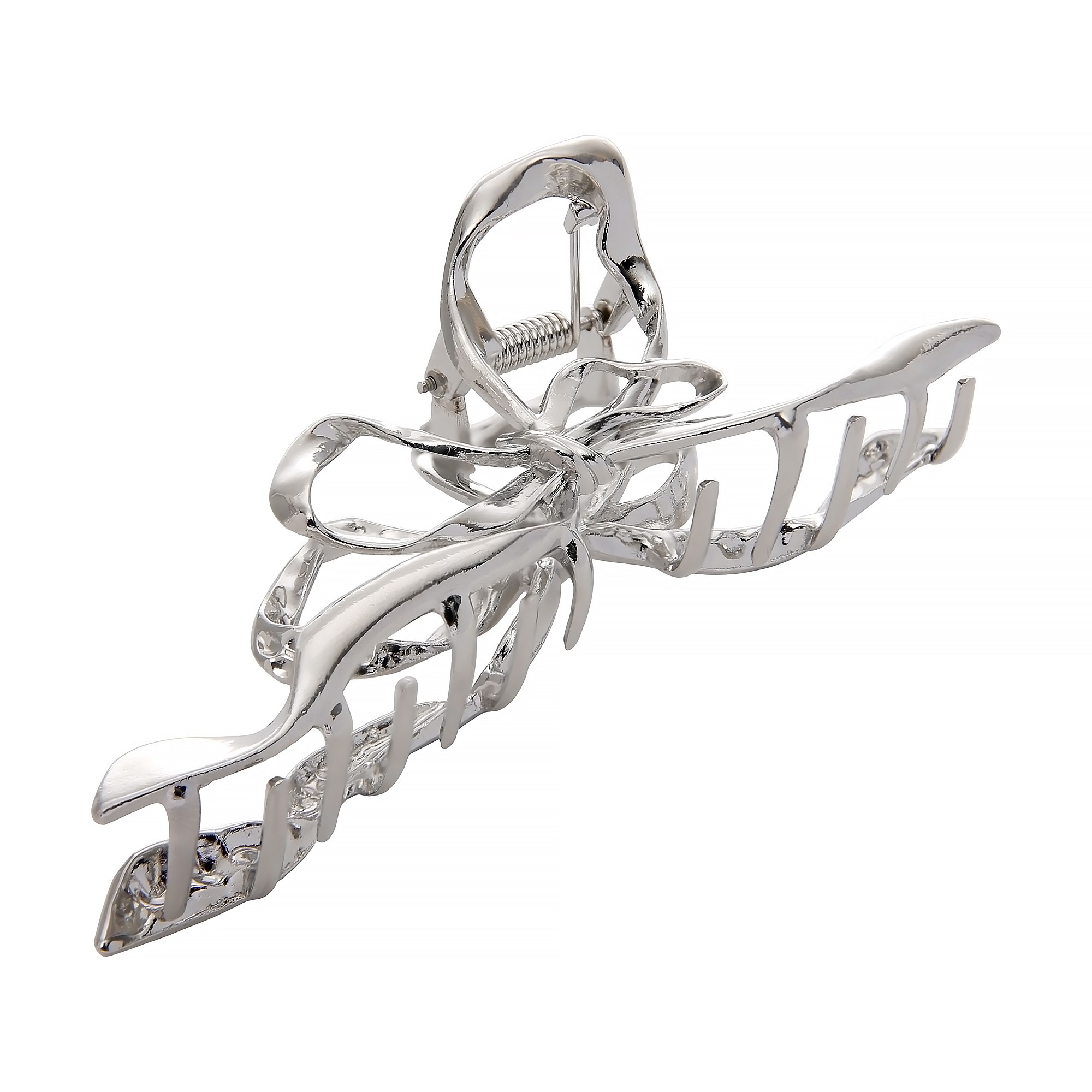 By Lyko Metallic Hair Claw Bow Silver