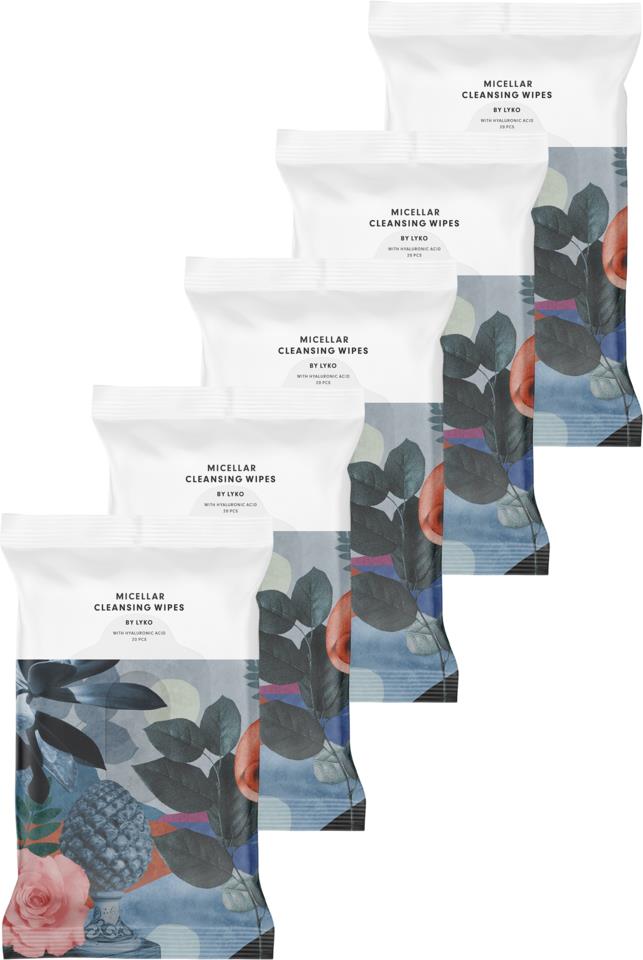 By Lyko Micellar Cleansing Wipes 5-pack
