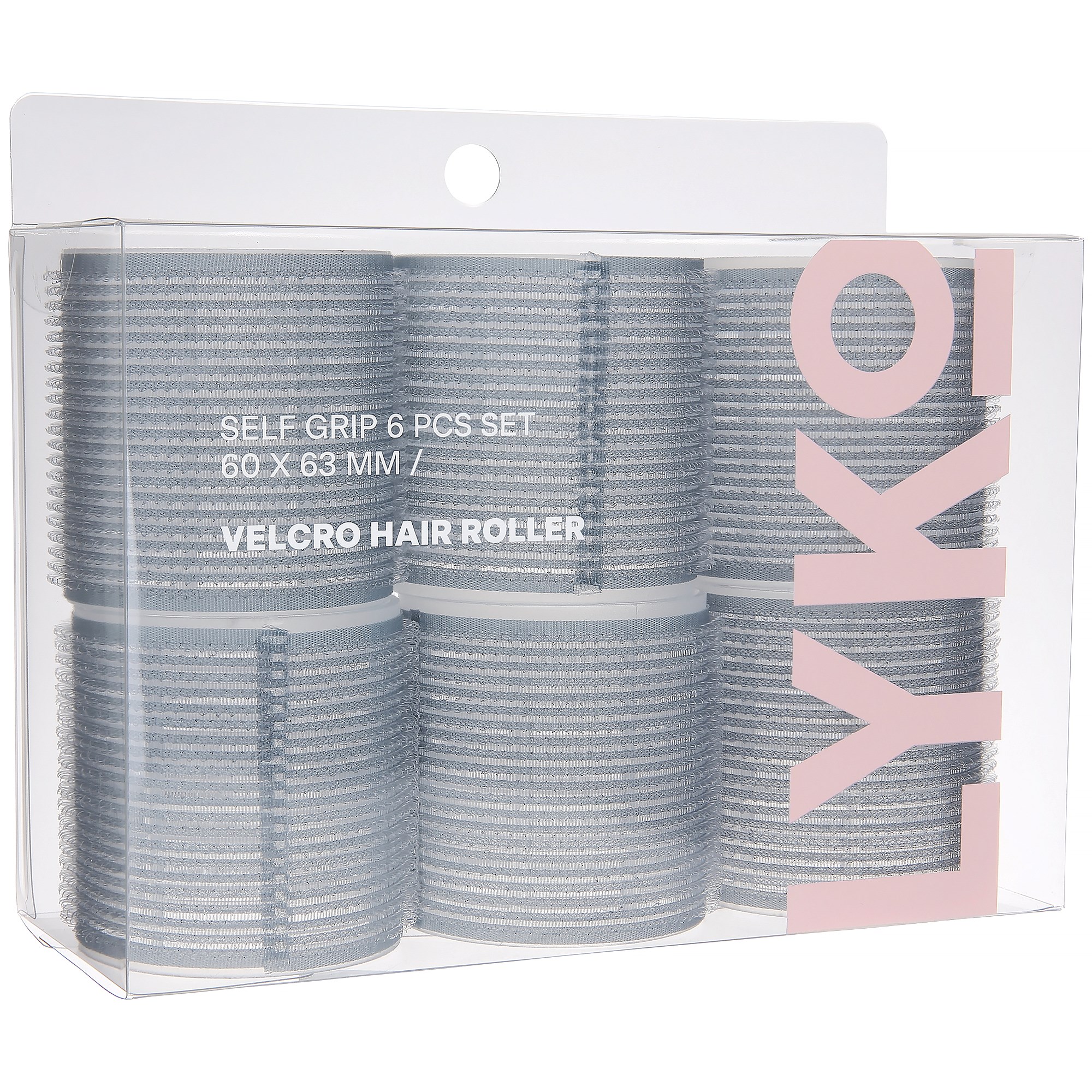 By Lyko Self Grip Hair Roller Grey 6 pcs 60 x 63 mm