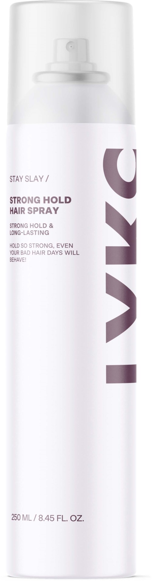 Biała puszka z rozpylaczem, oznaczona 'Vaseline' i 'Strong Hold Hair Spray'.