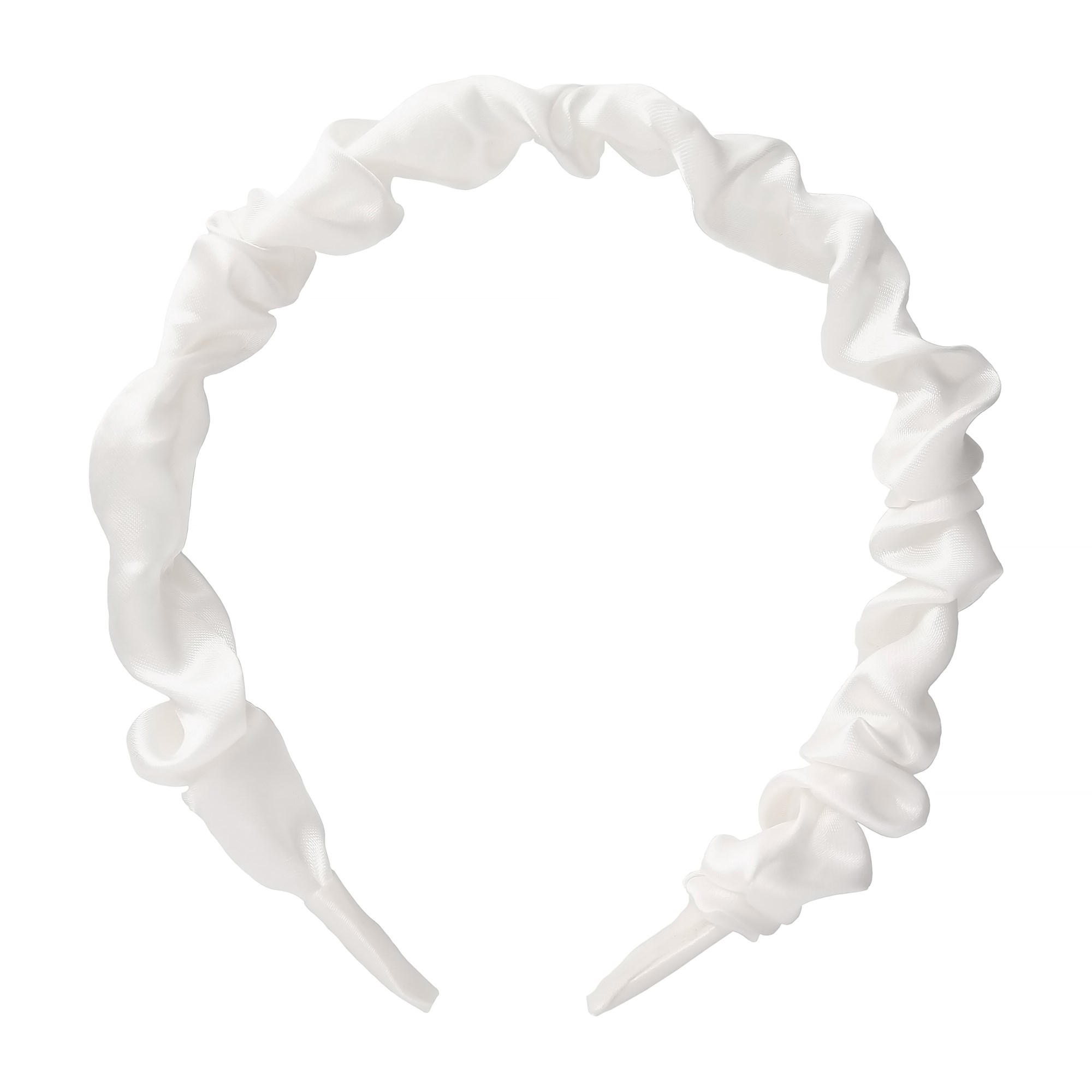 By Lyko Wrinkled Diadem White Satin