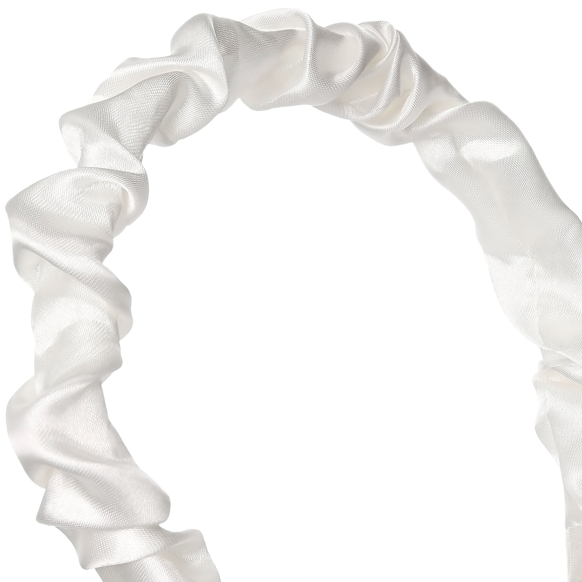 By Lyko Wrinkled Diadem White Satin (obrázok 3)