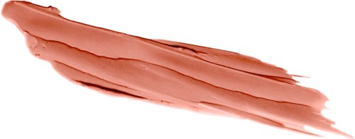 En borstav av brunt-rosa smink eller färg på en vit bakgrund.