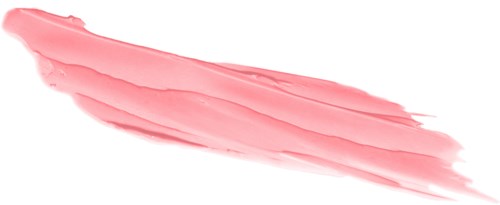 En rosa stripe eller børstestrøk på en hvit bakgrunn.