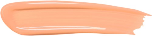 Beige-oranssi meikkinäyte, jossa tasainen sivellinllinen pinta mustalla taustalla.